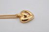 Authentic Christian Dior Gold Tone Chain Pendant Necklace CD 0468K