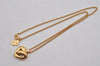 Authentic Christian Dior Gold Tone Chain Pendant Necklace CD 0468K