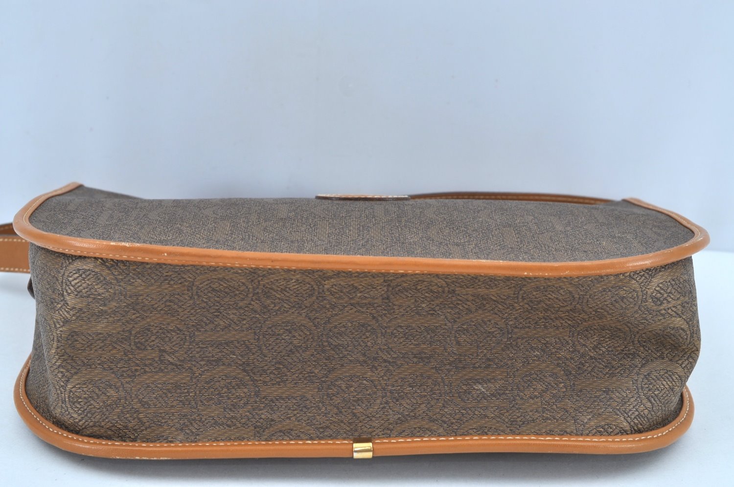 Authentic GUCCI Shoulder Cross Body Bag Purse Canvas Leather Brown 0470H