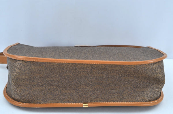 Authentic GUCCI Shoulder Cross Body Bag Purse Canvas Leather Brown 0470H