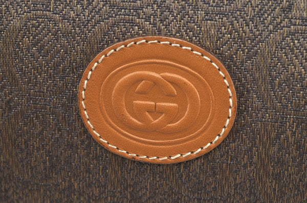Authentic GUCCI Shoulder Cross Body Bag Purse Canvas Leather Brown 0470H