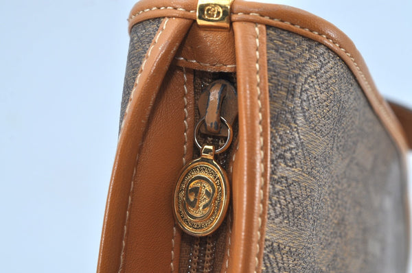 Authentic GUCCI Shoulder Cross Body Bag Purse Canvas Leather Brown 0470H