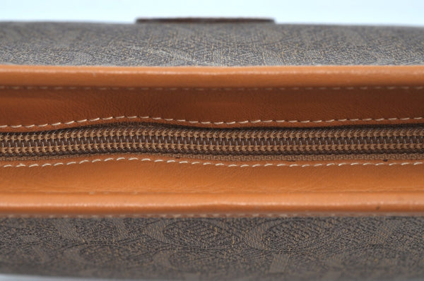 Authentic GUCCI Shoulder Cross Body Bag Purse Canvas Leather Brown 0470H