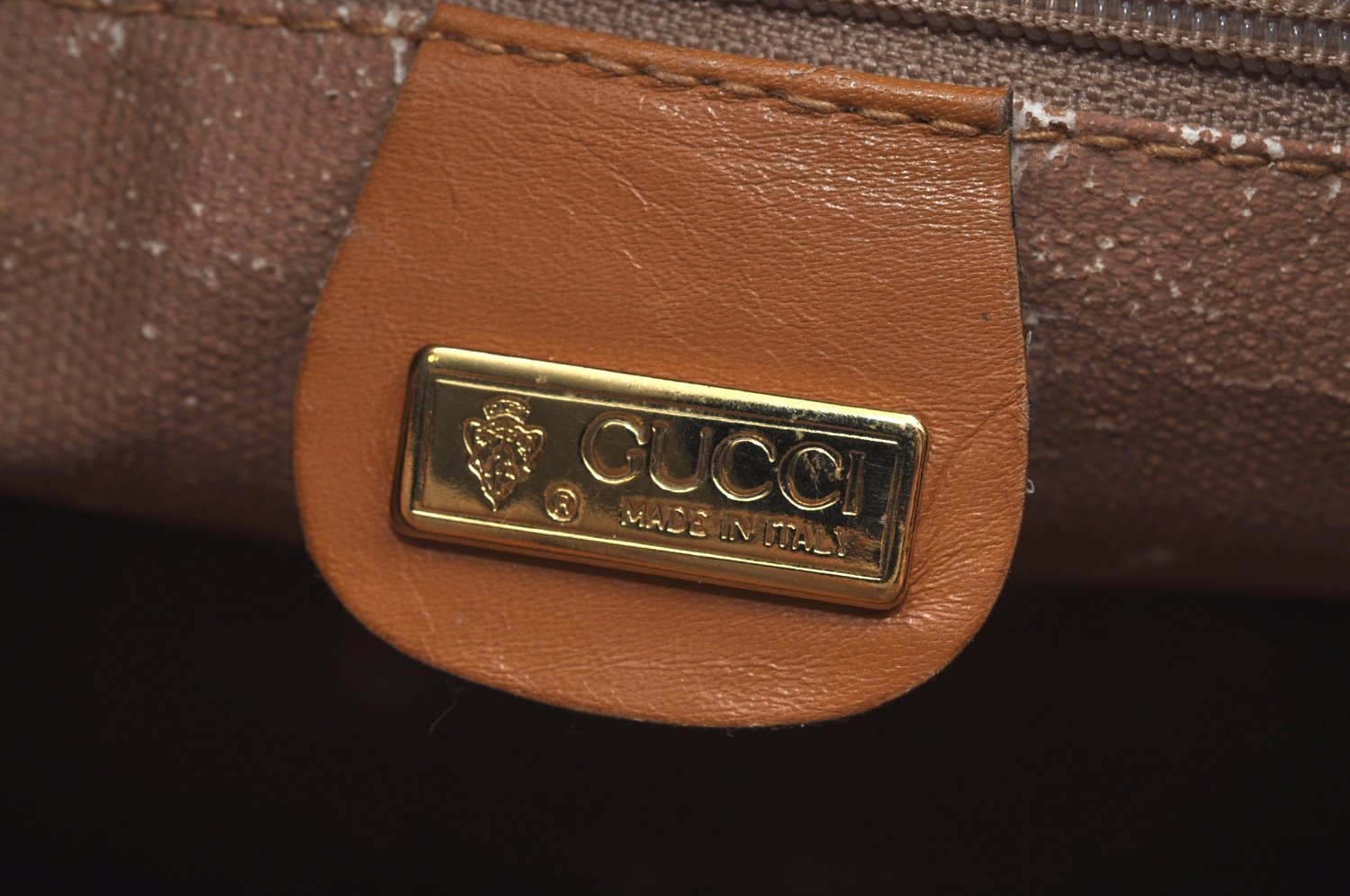 Authentic GUCCI Shoulder Cross Body Bag Purse Canvas Leather Brown 0470H