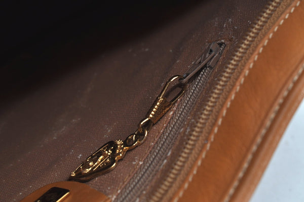 Authentic GUCCI Shoulder Cross Body Bag Purse Canvas Leather Brown 0470H