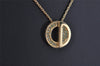 Authentic Christian Dior Gold Tone Chain Rhinestone Pendant Necklace CD 0470K