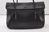 Authentic GUCCI Vintage Shoulder Bag Purse Leather Black 0471J