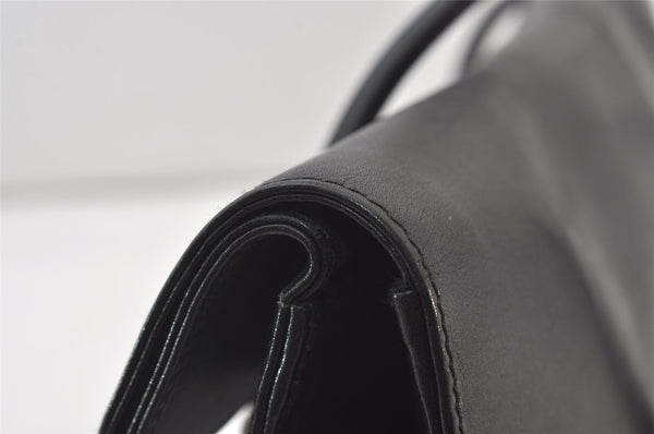 Authentic GUCCI Vintage Shoulder Bag Purse Leather Black 0471J