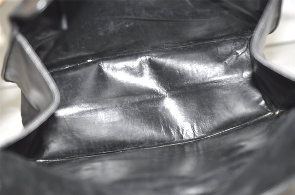 Authentic GUCCI Vintage Shoulder Bag Purse Leather Black 0471J