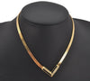 Authentic Christian Dior Gold Tone Chain Rhinestone Pendant Necklace CD 0471K