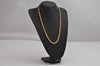 Authentic Christian Dior Gold Tone Chain Pendant Necklace CD 0472K