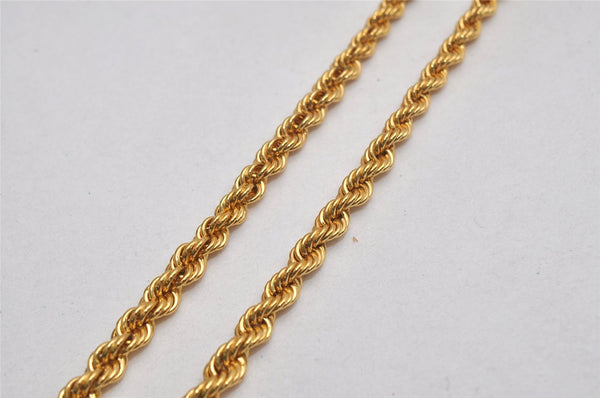 Authentic Christian Dior Gold Tone Chain Pendant Necklace CD 0472K