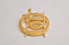 Authentic Christian Dior Vintage Logo Brooch Gold Tone CD 0473K