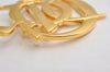 Authentic Christian Dior Vintage Logo Brooch Gold Tone CD 0473K