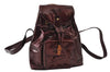 Authentic GUCCI Vintage Bamboo Backpack Purse Enamel Bordeaux 0474J