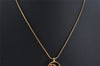 Authentic Christian Dior Gold Tone Chain Pendant Necklace CD 0474K