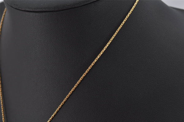 Authentic Christian Dior Gold Tone Chain Pendant Necklace CD 0474K