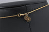 Authentic Christian Dior Gold Tone Chain Pendant Necklace CD 0474K