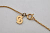 Authentic Christian Dior Gold Tone Chain Pendant Necklace CD 0474K