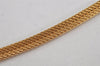 Authentic Christian Dior Vintage Gold Tone Chain Rhinestone Necklace CD 0475K