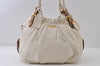 Authentic PRADA Vintage Leather Nappa 2Way Shoulder Tote Bag White 0476J