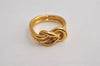 Authentic HERMES Scarf Ring Atame Circle Knot Design Gold Tone 0476K