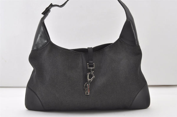 Authentic GUCCI Kandinsky Shoulder Hand Bag Canvas Leather 28629 Black 0477J