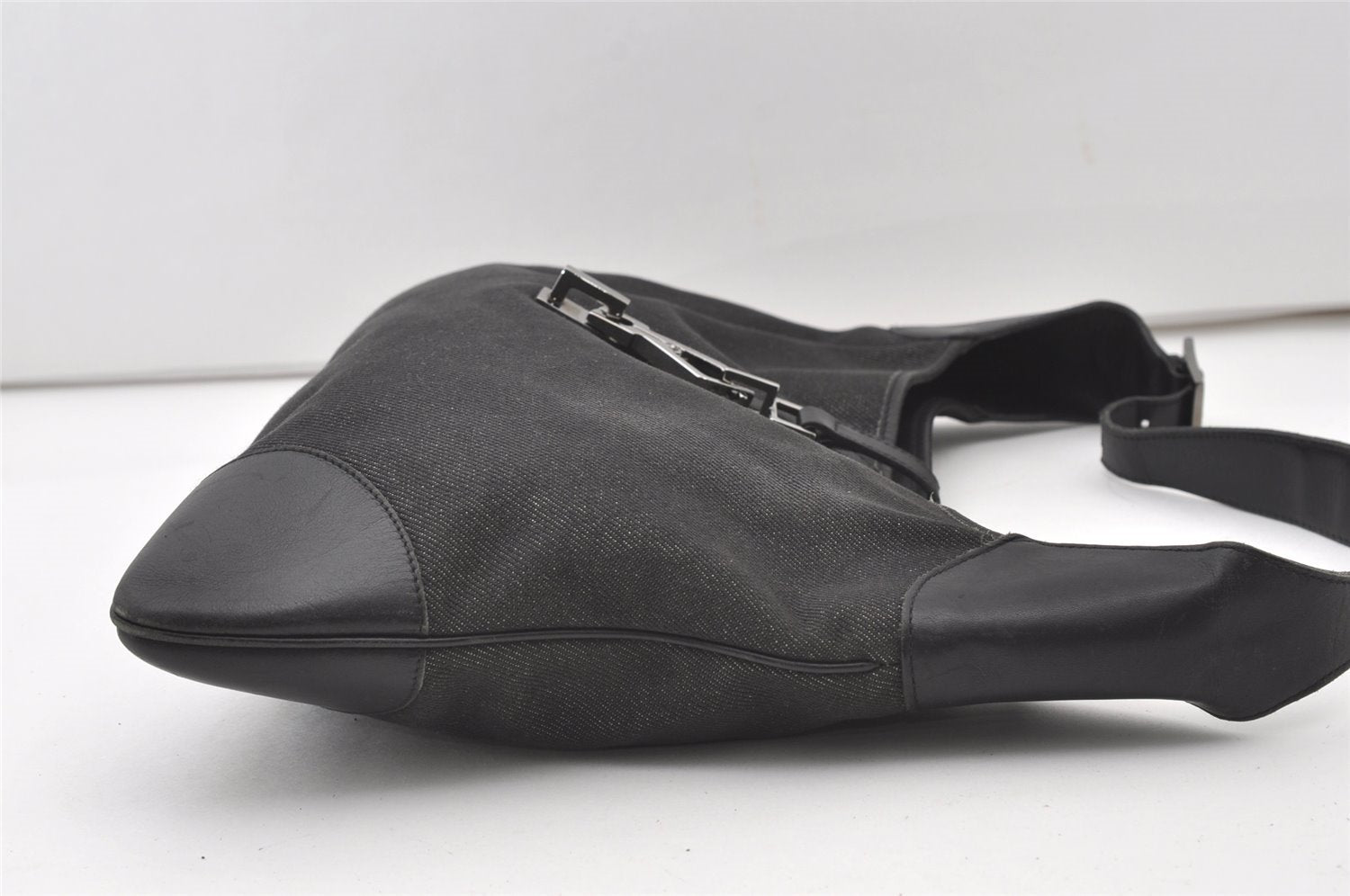 Authentic GUCCI Kandinsky Shoulder Hand Bag Canvas Leather 28629 Black 0477J