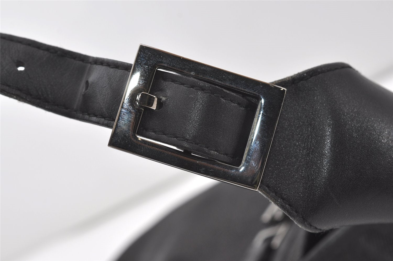 Authentic GUCCI Kandinsky Shoulder Hand Bag Canvas Leather 28629 Black 0477J