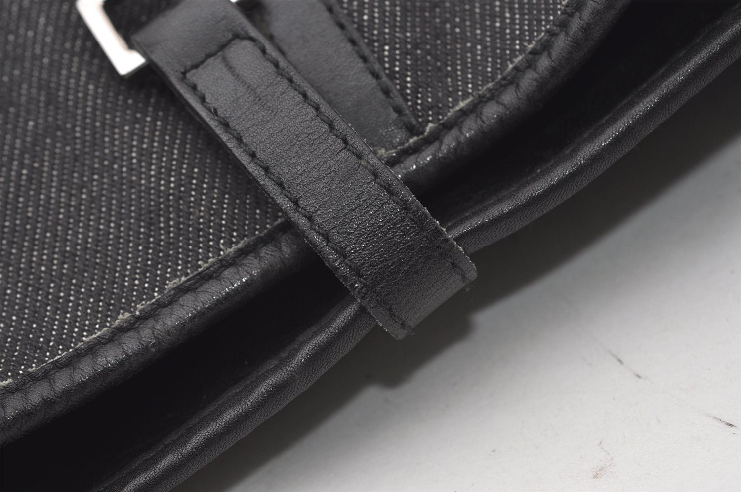 Authentic GUCCI Kandinsky Shoulder Hand Bag Canvas Leather 28629 Black 0477J