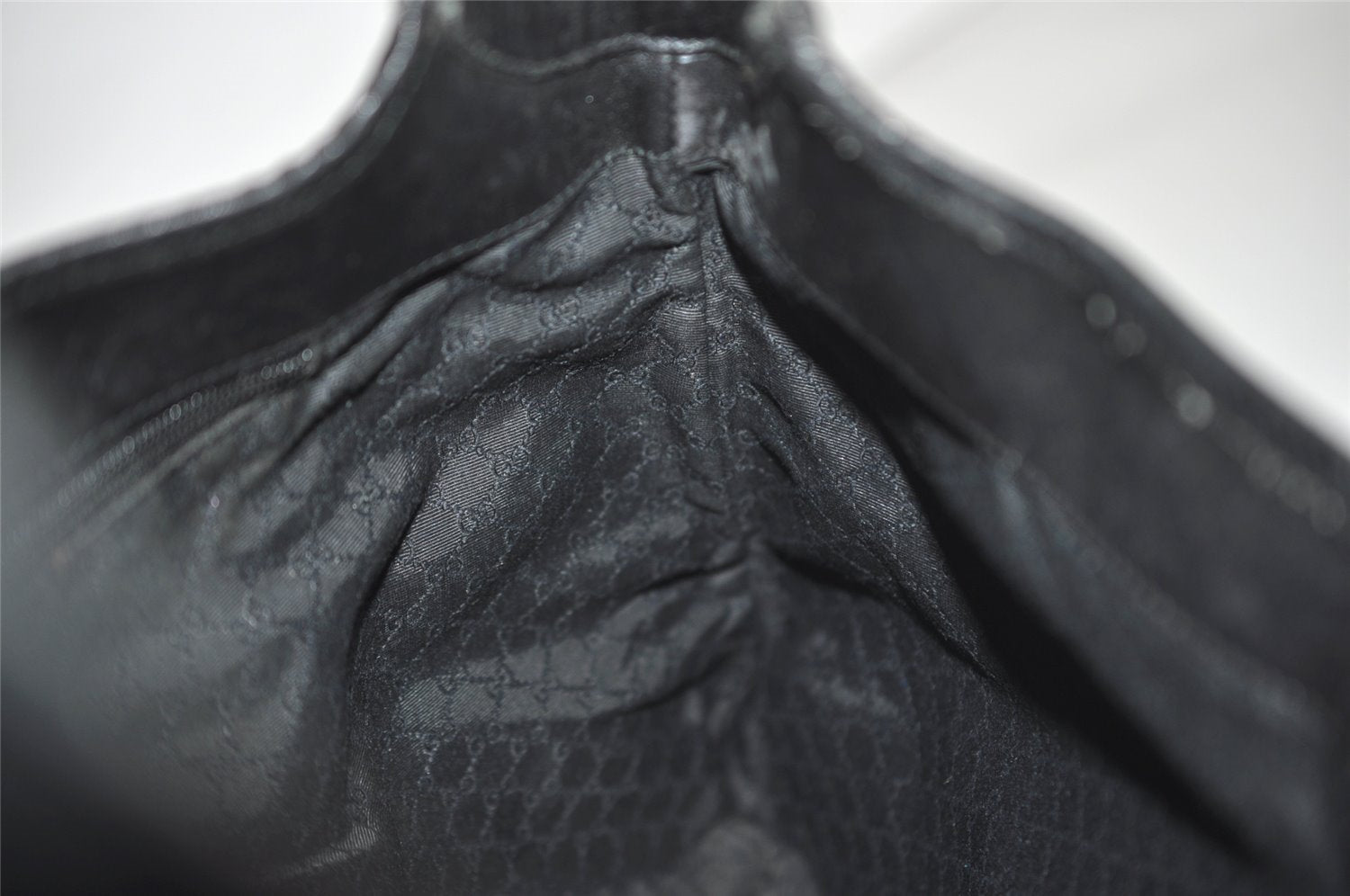 Authentic GUCCI Kandinsky Shoulder Hand Bag Canvas Leather 28629 Black 0477J