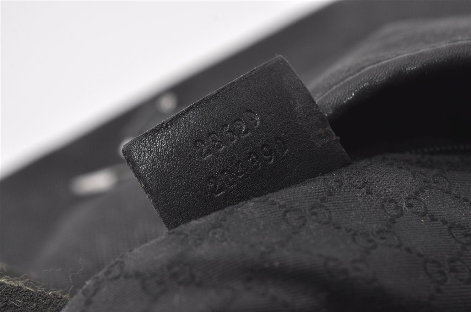 Authentic GUCCI Kandinsky Shoulder Hand Bag Canvas Leather 28629 Black 0477J