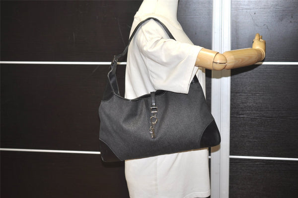 Authentic GUCCI Kandinsky Shoulder Hand Bag Canvas Leather 28629 Black 0477J