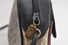 Authentic Old GUCCI Centennial Line Shoulder Bag GG PVC Leather Navy Junk 0477K