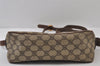 Authentic GUCCI Vintage Shoulder Cross Body Bag Purse GG PVC Leather Brown 0478J