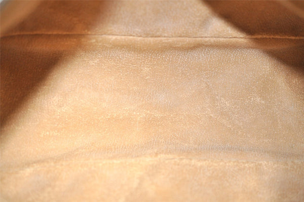 Authentic GUCCI Vintage Shoulder Cross Body Bag Purse GG PVC Leather Brown 0478J