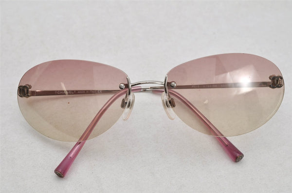 Authentic CHANEL Sunglasses CC Logos CoCo Mark Titanium 4013 Pink Box 0479J