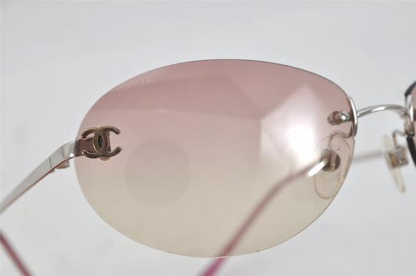 Authentic CHANEL Sunglasses CC Logos CoCo Mark Titanium 4013 Pink Box 0479J