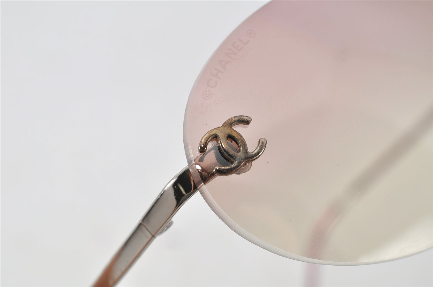 Authentic CHANEL Sunglasses CC Logos CoCo Mark Titanium 4013 Pink Box 0479J
