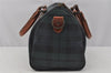 Authentic POLO Ralph Lauren Check PVC Leather 2Way Shoulder Hand Bag Green 0480J