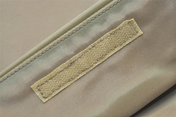 Authentic PRADA Vintage Nylon Tessuto Shoulder Tote Bag Beige Green 0480K