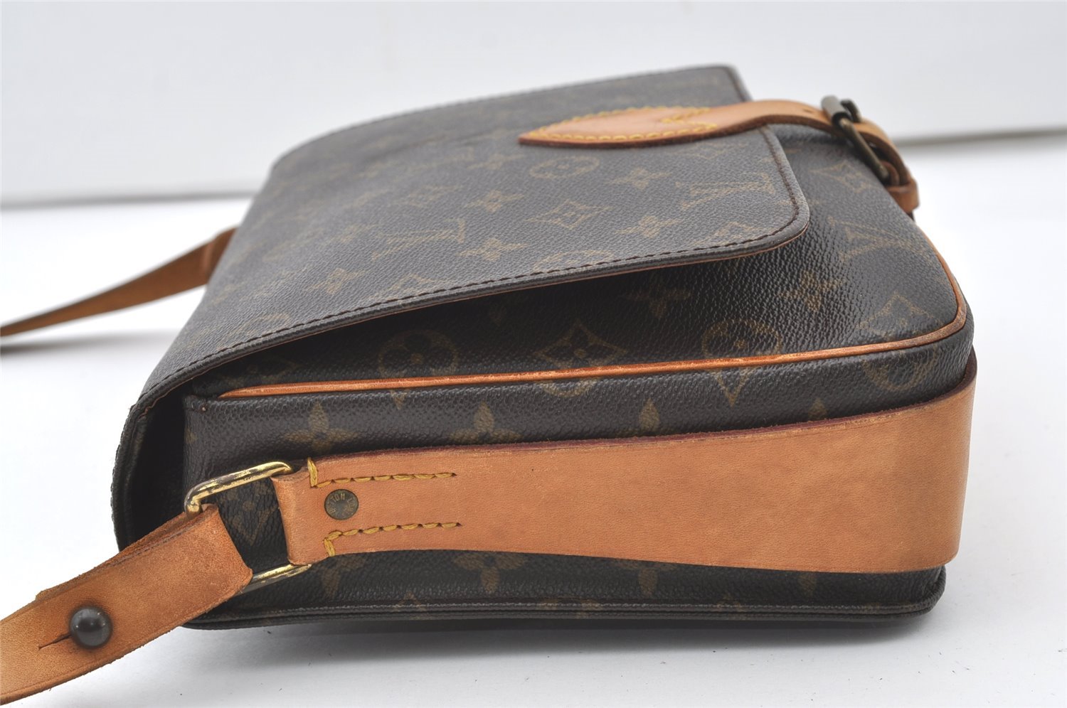 Authentic Louis Vuitton Monogram Cartouchiere GM M51252 Shoulder Cross Bag 0481J