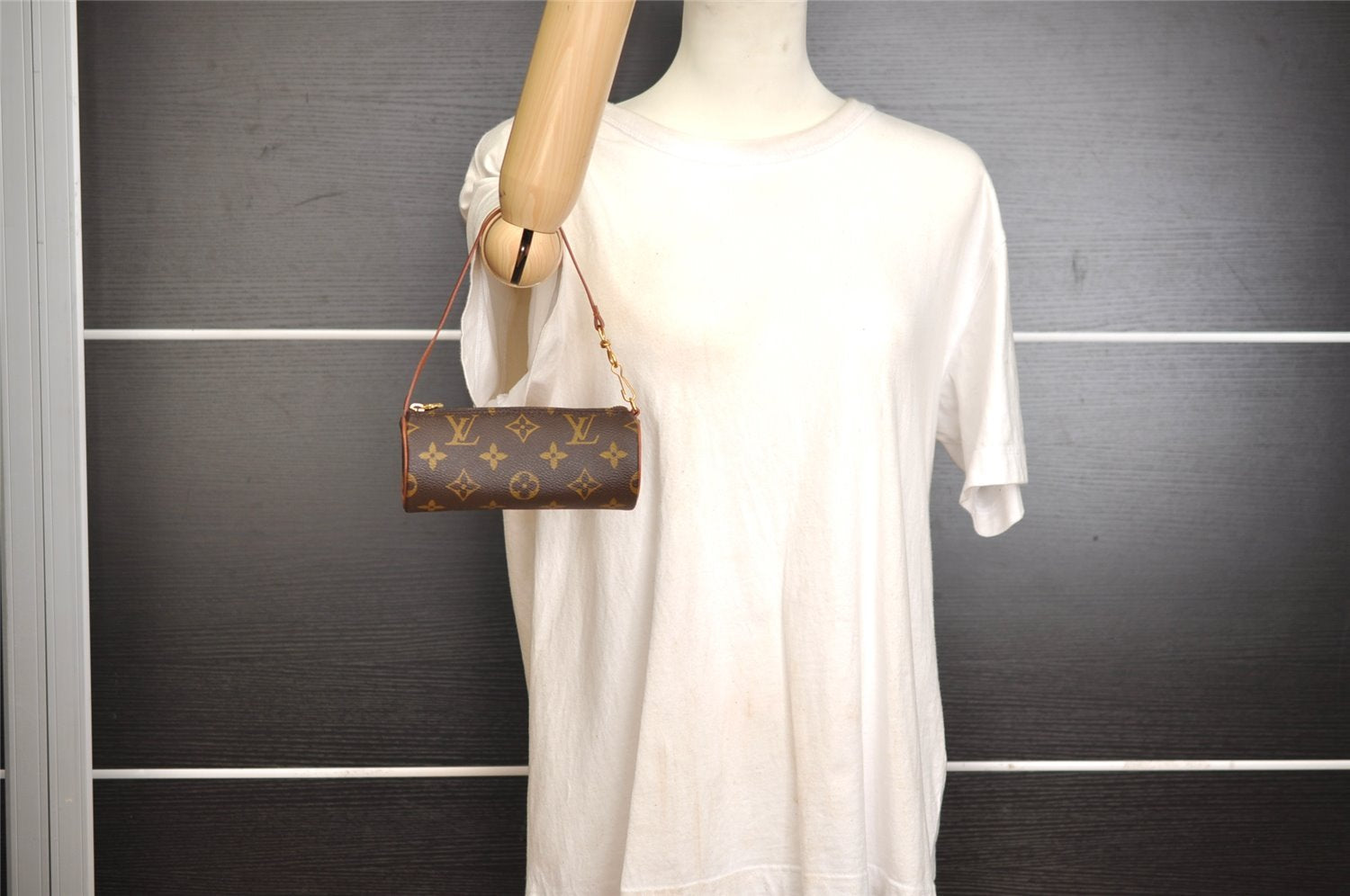 Authentic Louis Vuitton Monogram Papillon Pouch Old Model LV 0482J