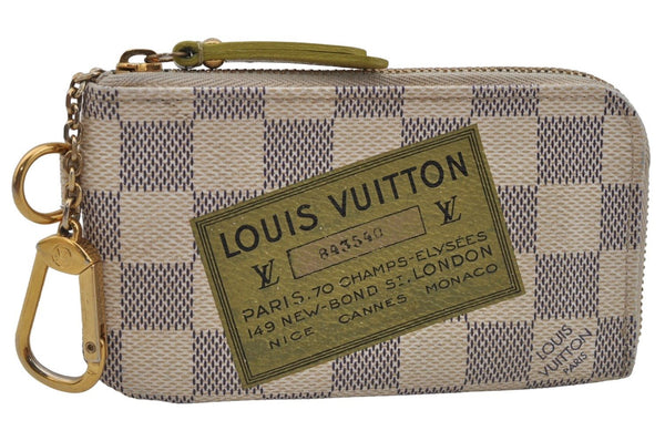 Auth Louis Vuitton Damier Azur Pochette Cles Complice Coin Purse N63085 LV 0483J