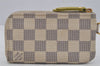 Auth Louis Vuitton Damier Azur Pochette Cles Complice Coin Purse N63085 LV 0483J