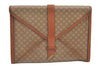 Authentic CELINE Macadam Blason Pattern Clutch Bag PVC Leather Beige Junk 0483K