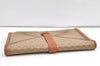 Authentic CELINE Macadam Blason Pattern Clutch Bag PVC Leather Beige Junk 0483K