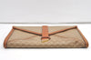 Authentic CELINE Macadam Blason Pattern Clutch Bag PVC Leather Beige Junk 0483K