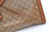 Authentic CELINE Macadam Blason Pattern Clutch Bag PVC Leather Beige Junk 0483K