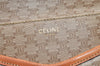 Authentic CELINE Macadam Blason Pattern Clutch Bag PVC Leather Beige Junk 0483K